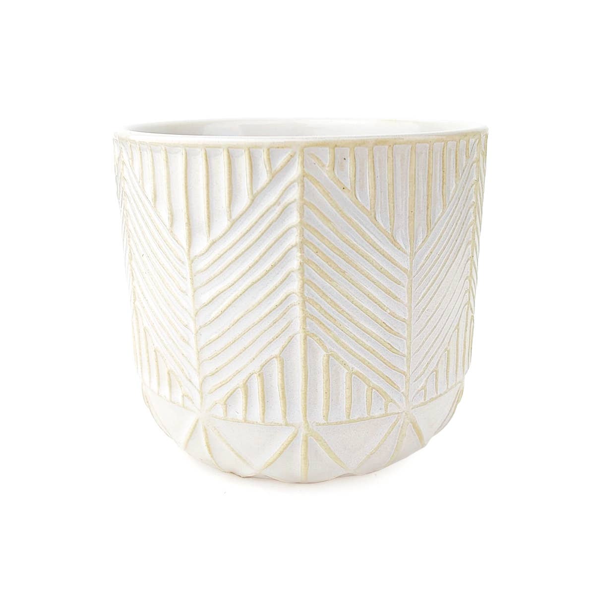 3.25" White Ceramic Pots For Plants