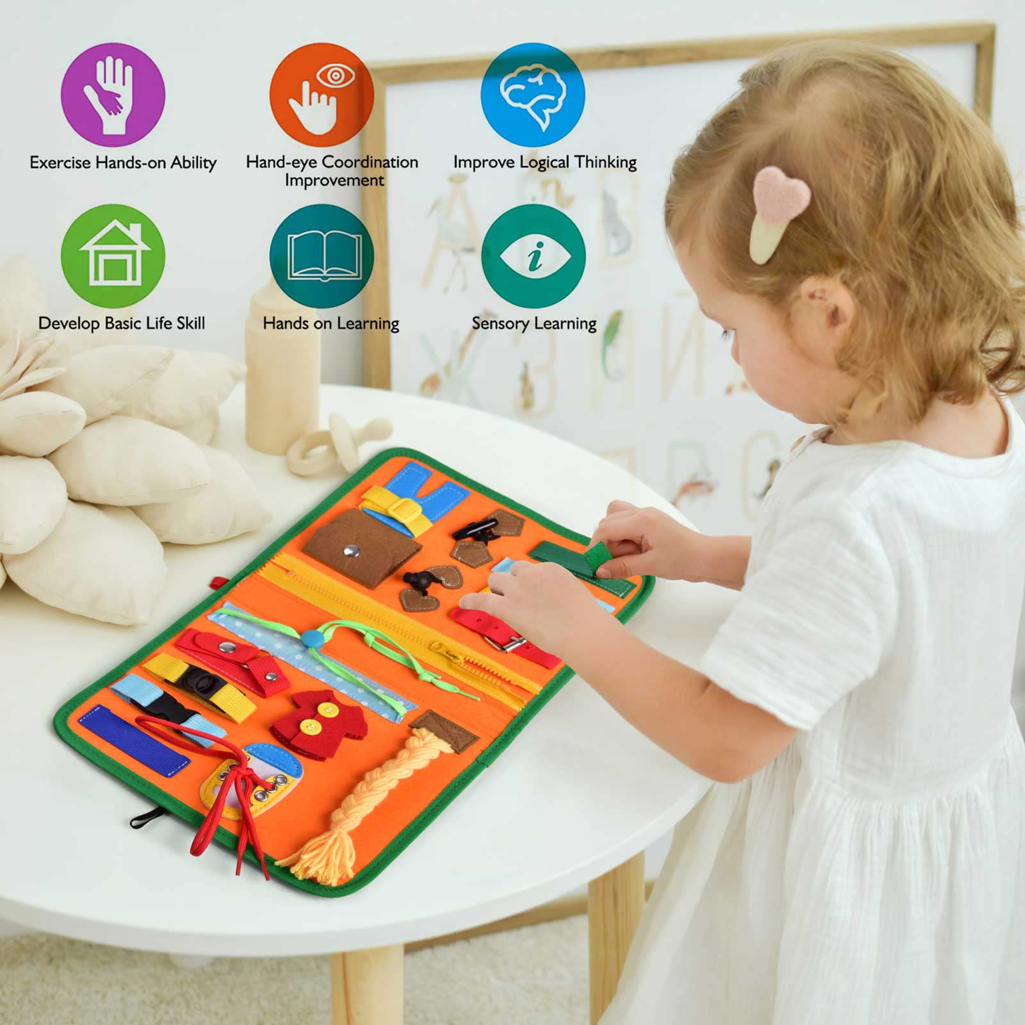 Busy Board Montessori Toys for Toddlers