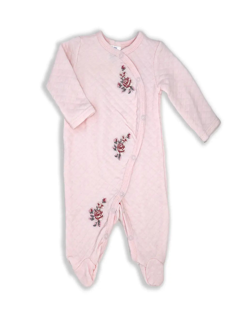Girl’s Quilted Footie- Rose