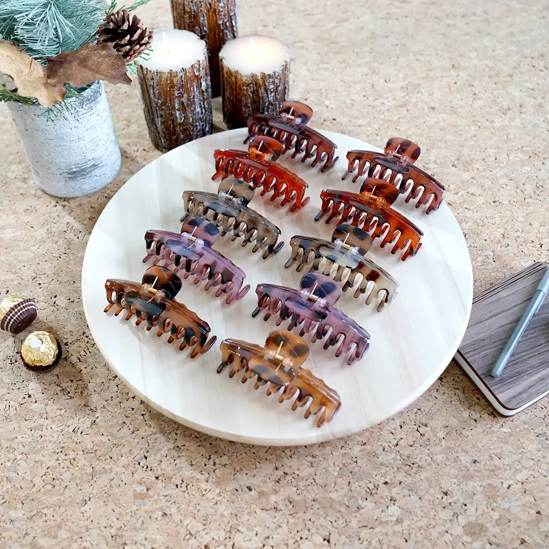 Leopard Hair Claw Clips