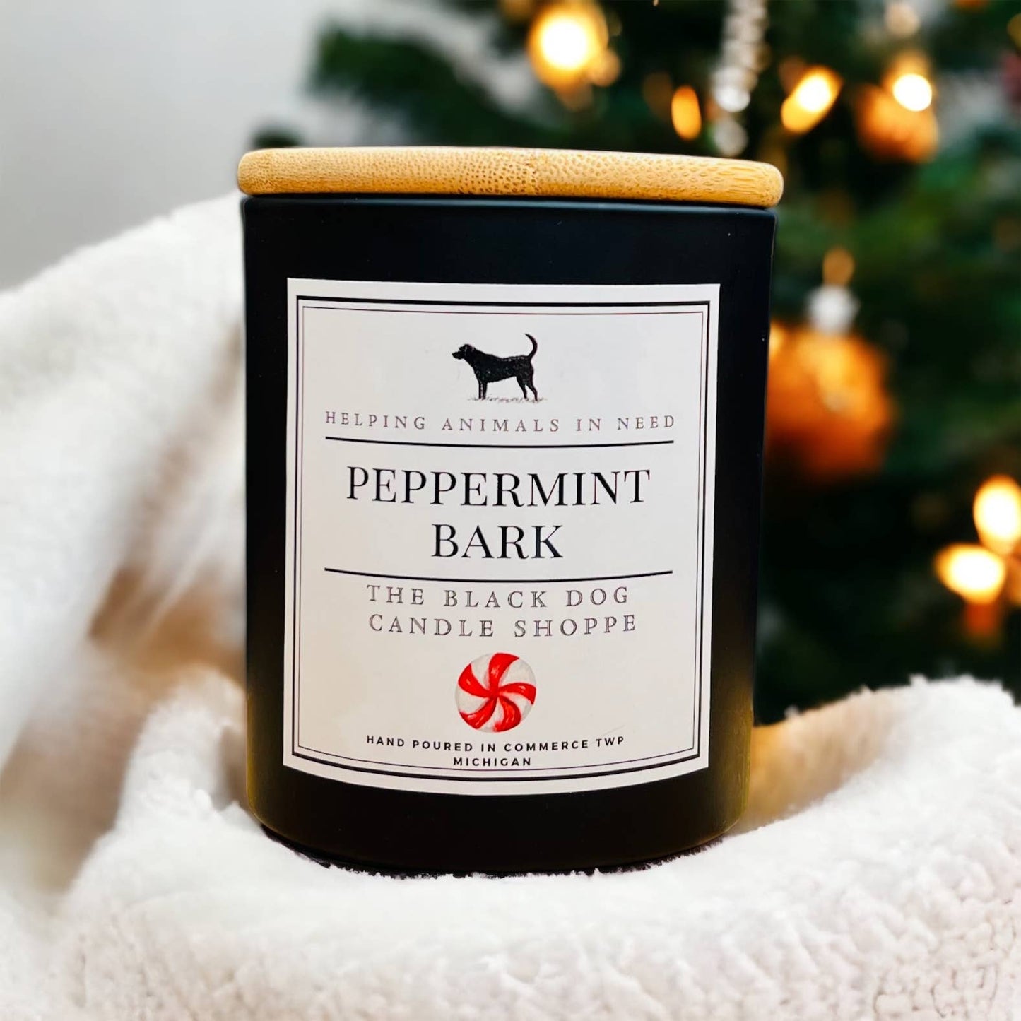 The Black Dog Candle Shoppe - Classic Candle -Peppermint Bark