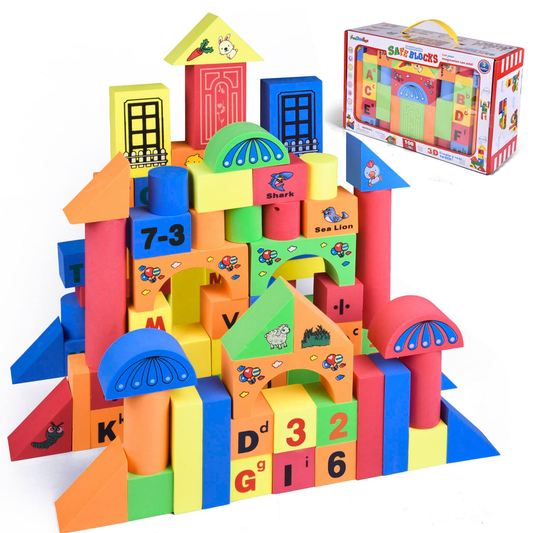 Montessori 108 Foam Building Blocks for Kids