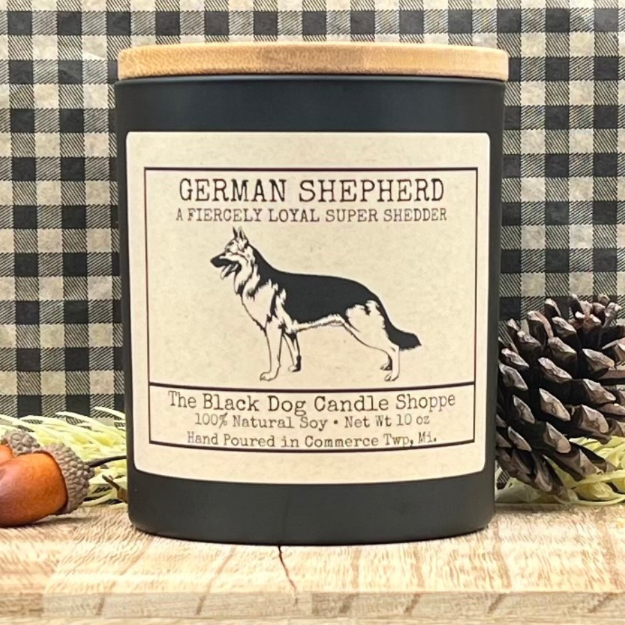 The Black Dog Candle Shoppe - German Shepherd Candle