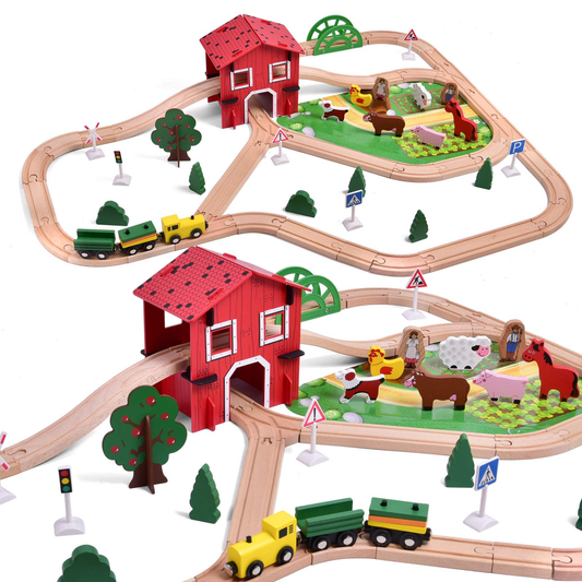 Wooden Farm & Tractor Play Set