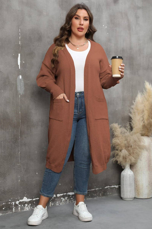 Knit Cardigan -Plus Size